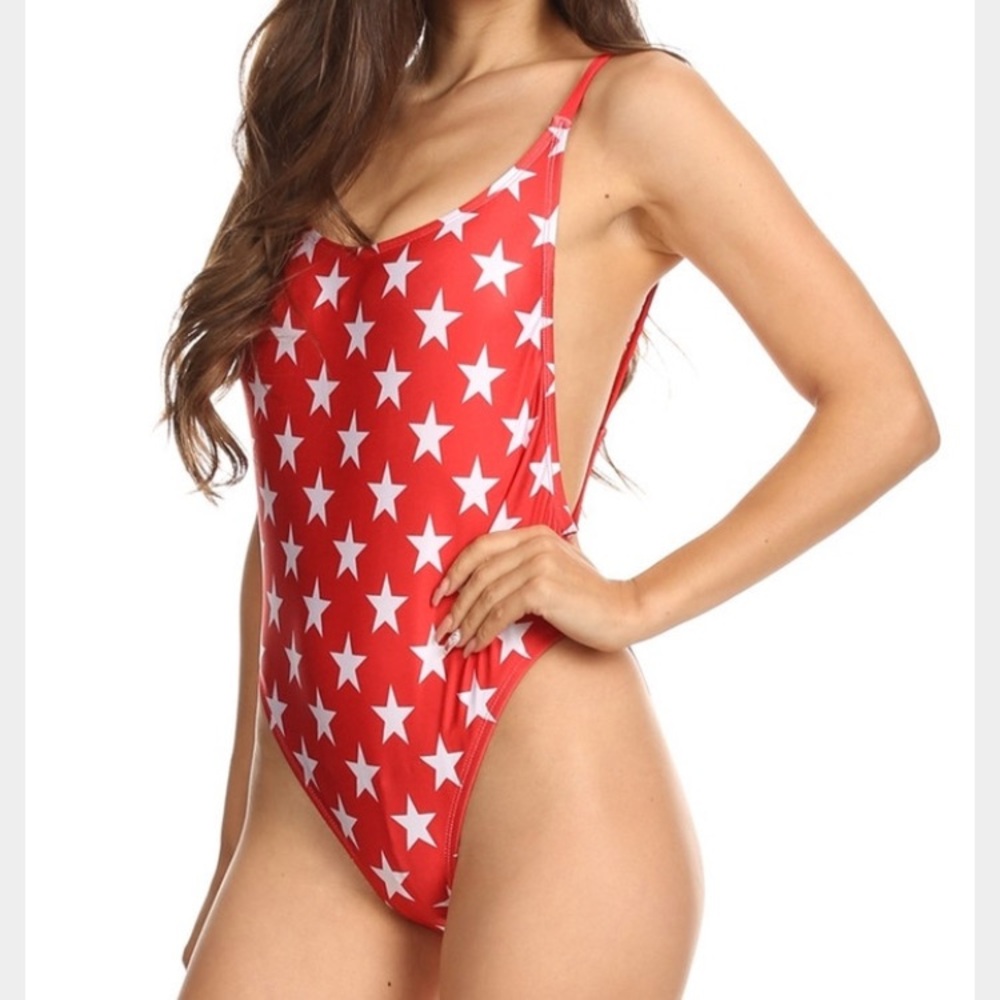 COPY - Red star one piece swimsuit